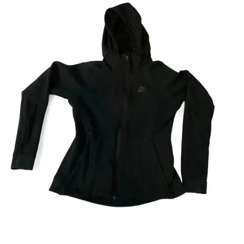 Nike Womens Size‎ Medium Black Full Zip Athletic Hooded Sweatshirt